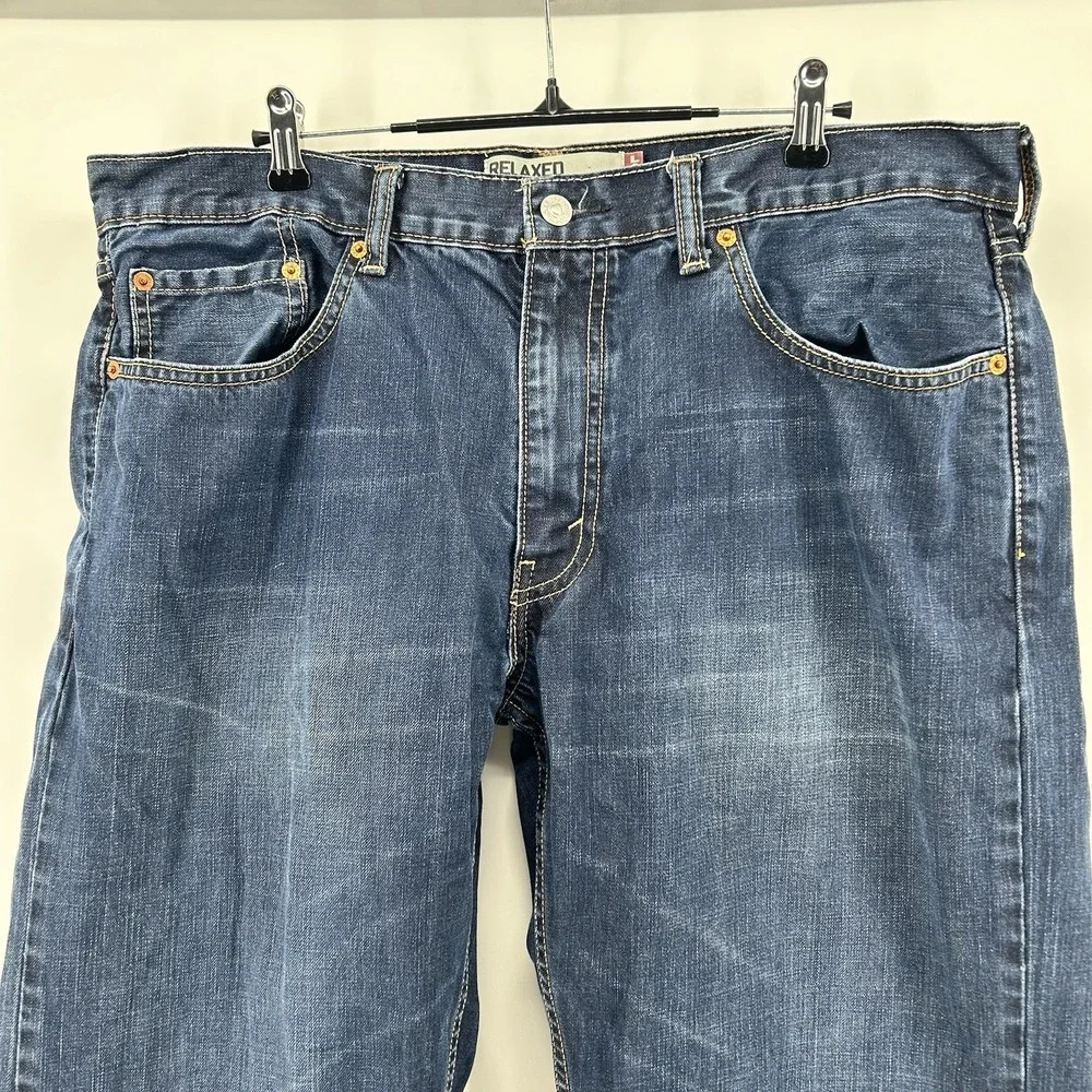 Levis 559 Jeans Mens 38x34 Blue Relaxed Straight Dark Wash Denim Workwear Casual
